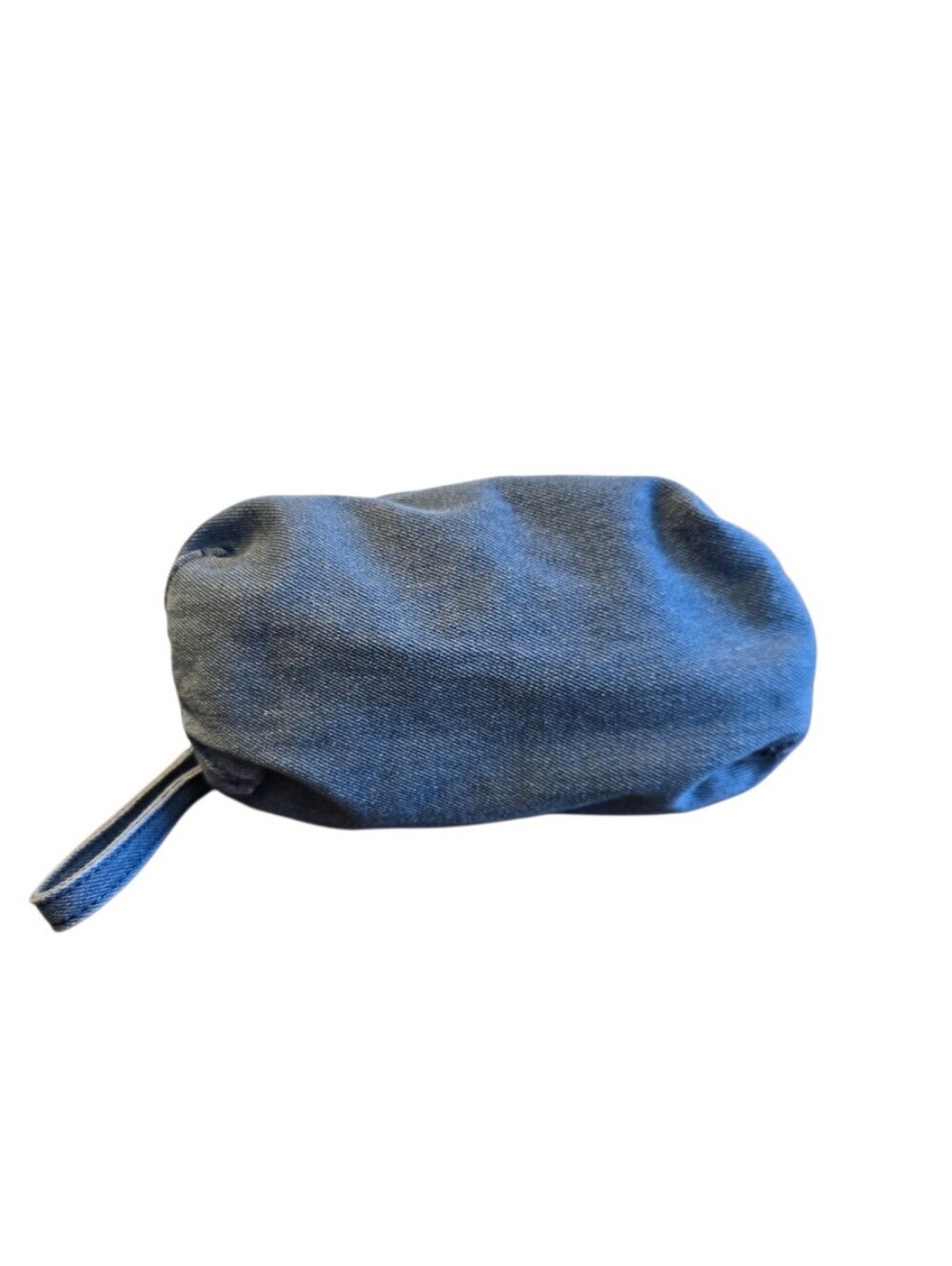 Denim Blue Patchwork Zip Closure Wristlet Pouch - Picture 6 of 11